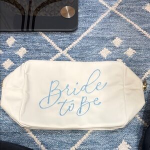 Stoney Clover Lane White 'Bride to Be' Cosmetic Bag
